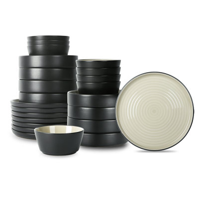 Stone Lain Elica 24-Piece Dinnerware Set Stoneware