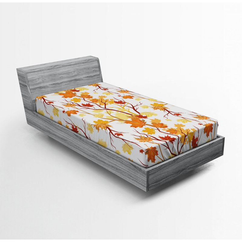 Microfiber Floral Fitted Sheet, Twin Fitted Sheet