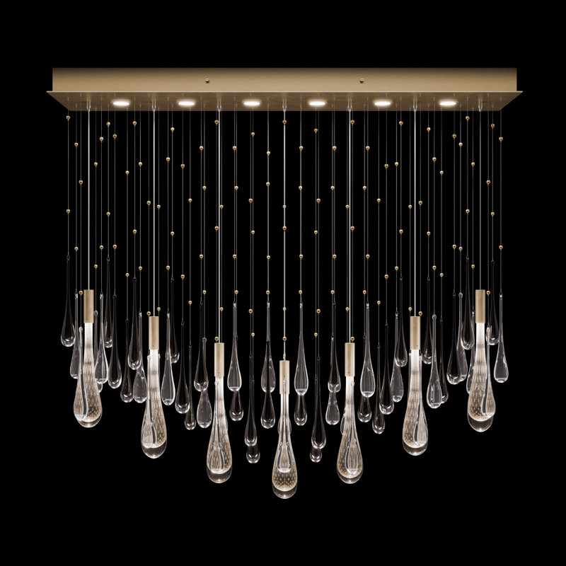 Luminaire suspendu l 51 po Rain, Bronze dégradé