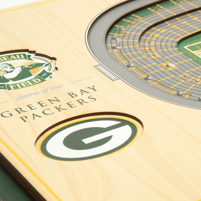 Art mural NFL 5 couches Stadiumview, Green Bay Packers, Bleu sarcelle