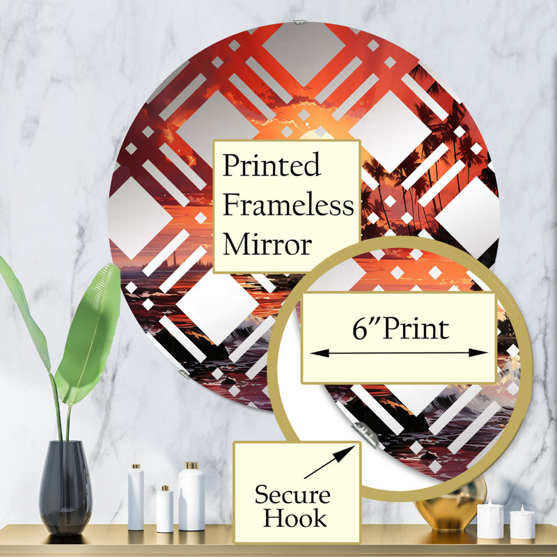 Miroir mural rond, 31,4 po x 31,4 po