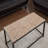 Transitional Rectangular Accent Cocktail Coffee Table 42" L Brown Tile Brown Metal