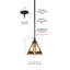Mini-luminaire suspendu suspendu avec verre d'art Zion de 7 po-32326213
