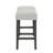Selena 40" Light Gray Fabric Counter Height Bench With Gray Wood Frame & Wooden Footrest – Upholstered Dining & Kitchen Seating