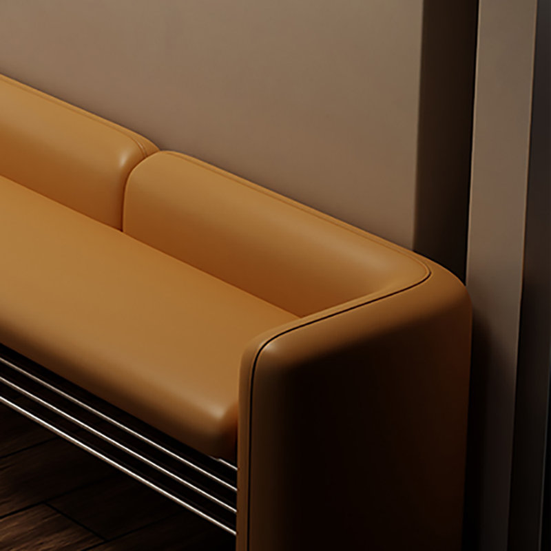 Banc de rangement pour tabouret 70,9 po, Orange