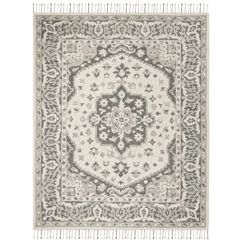 Tapis oriental en laine touffeté à la main Vahakn, Rectangle 6 pi x 9 pi