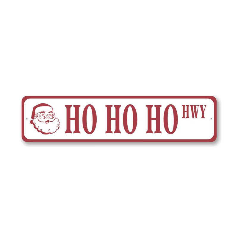 Plaque en aluminium Ho Ho Ho Santa, H 4 po x l 18 po x P 0,04 po