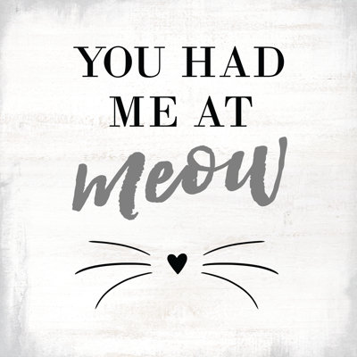 Had Me At Meow - Wrapped Canvas Print