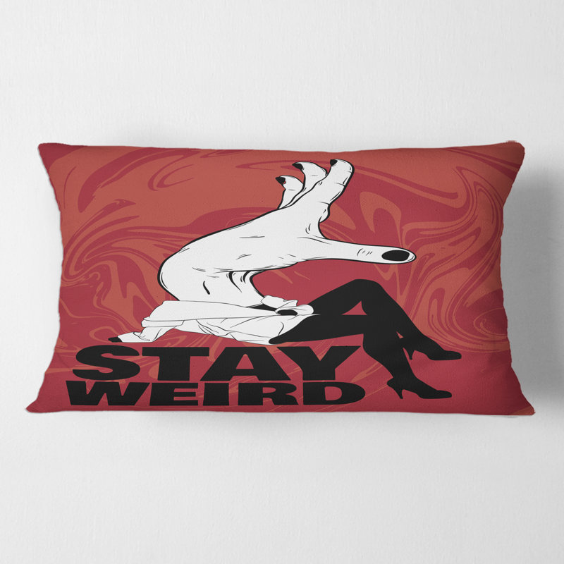 Stay Weird - Coussin décoratif à imprimé rétro