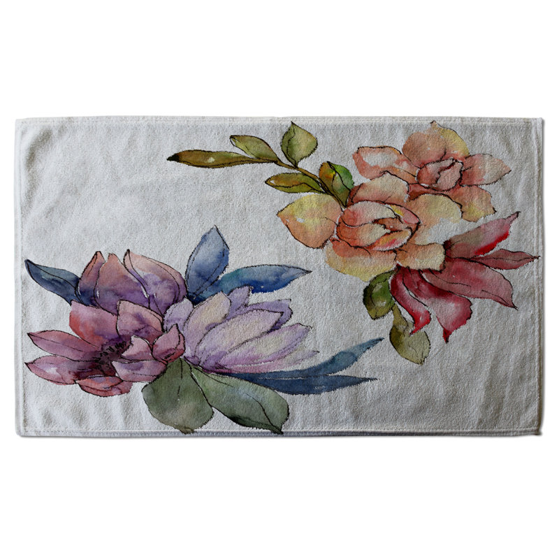 Cotton Floral Waffle Kitchen Towel