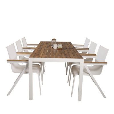 Hyeon 6 - Person Patio Dining Set with Rectangular Table