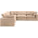 Canapé modulaire en velours réversible de 120 po de large Isshak