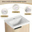 Meuble-lavabo simple mural 19,93 po avec plateau en céramique Caileon
