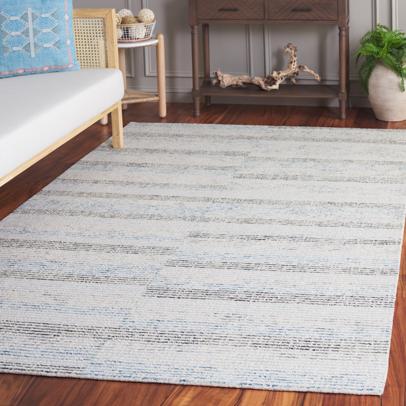 Tapis ivoire / bleu Ebony 810, Rectangle de 5 pi x 8 pi