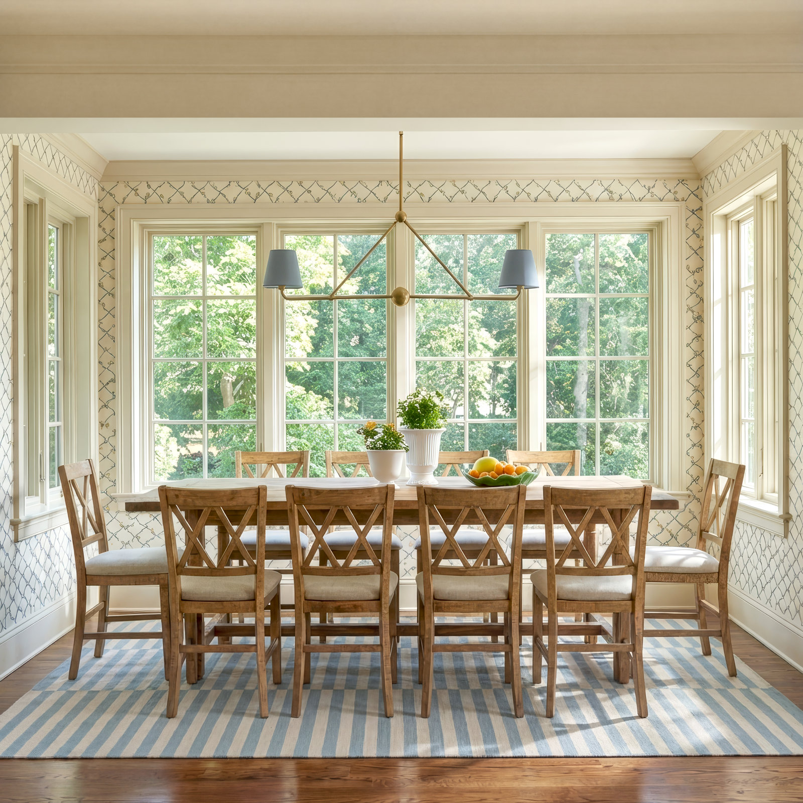 Maxine Dining Table Set with Removable Leaf, 9 Pieces: 1 Table, 8 Chairs