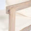 Ensemble de 2 chaises de salle à manger en bois d'acacia, fauteuils avec coussins crème, fauteuil d'appoint en tonneau, ensemble de chaises d'appoint de cuisine pour balcon, cour, jardin, blanc clair