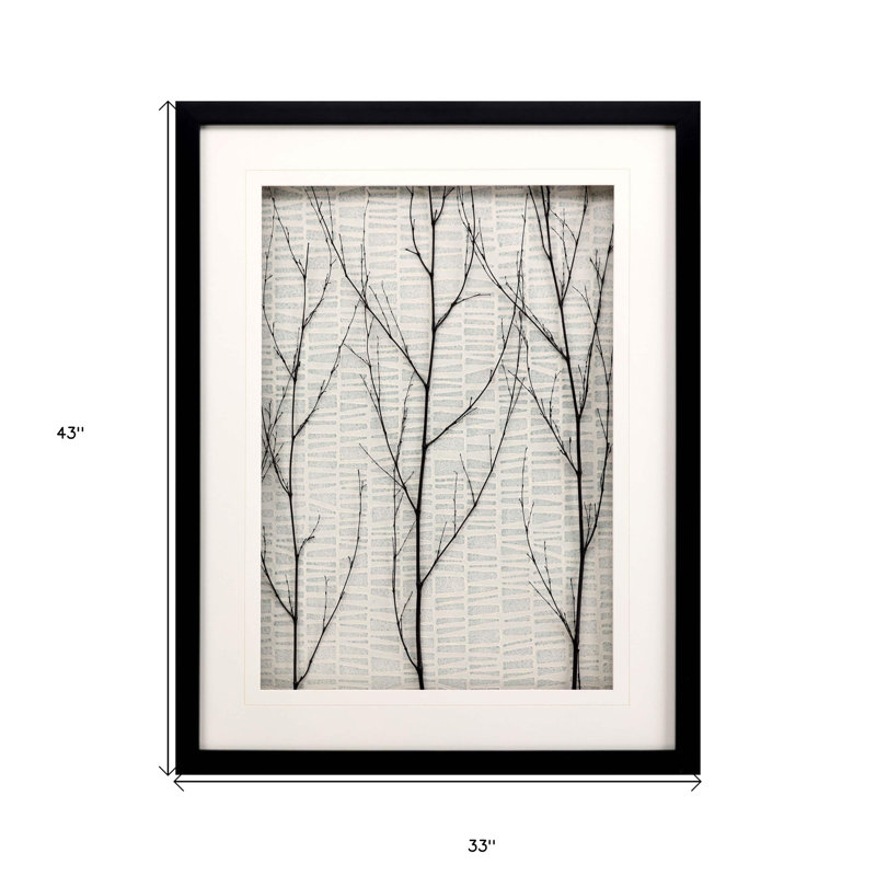 «Silent Tree», art encadré noir, art mural