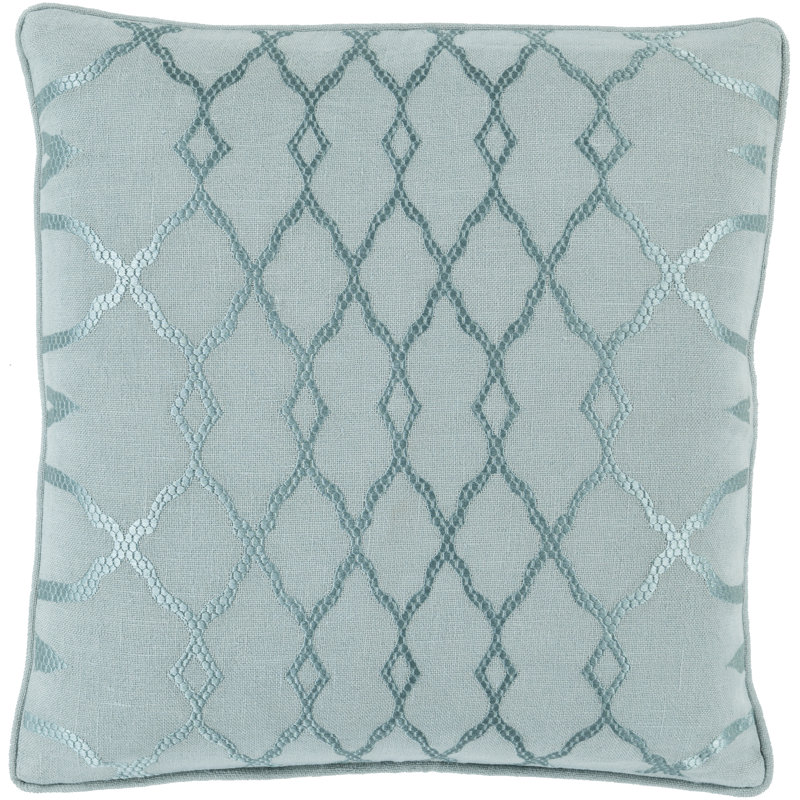 Coussin décoratif, Bleu sarcelle, Duvet, 18 po x 18 po