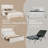 Adjustable Bed Frame, LED Upholstered BedFrame with Quiet Powerful DC Motor Head Incline-129438433-129438436