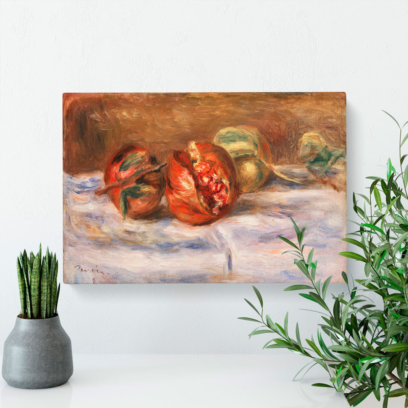 Pomegranates by Pierre-Auguste Renoir - Wrapped Canvas Painting, 50cm H x 76cm W x 3cm D
