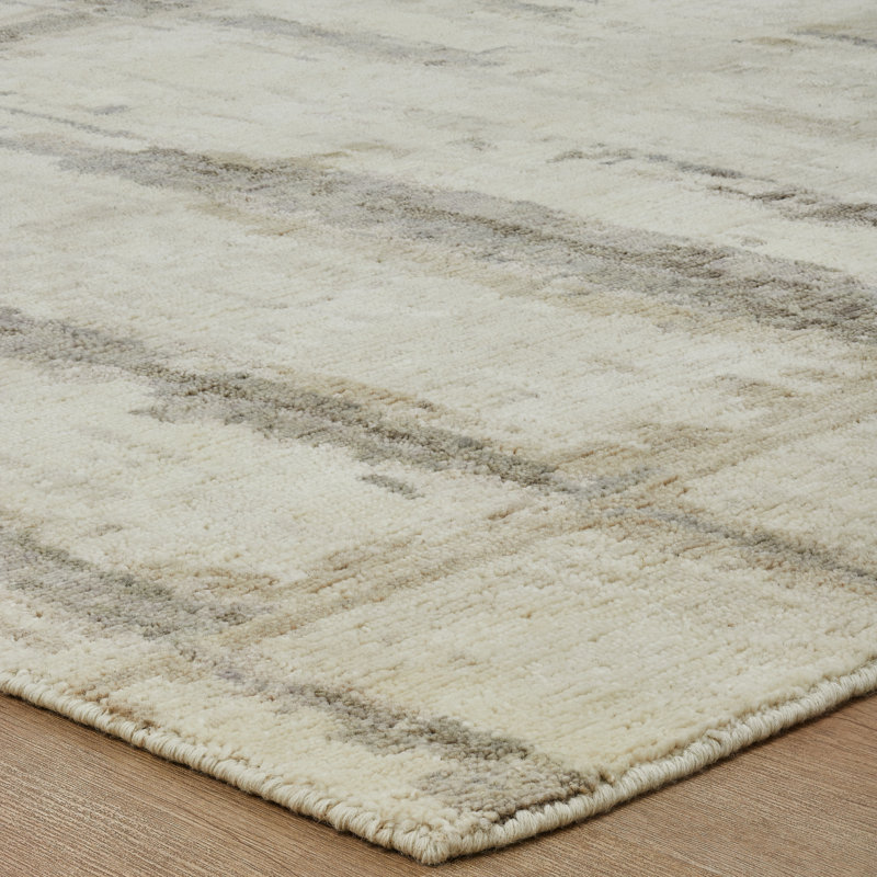 Tempo Gridline Mirage Hand-Knotted Wool Area Rug, Rectangle 9' x 12'