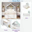Lit maison avec lit gigogne, tablettes de tête de lit et tiroirs de rangement-1912221743-1912221740