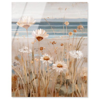 «Coastal Daisies», reproduction d'art acrylique sur toile par Art Remedy, prête à être accrochée, 16 x 20