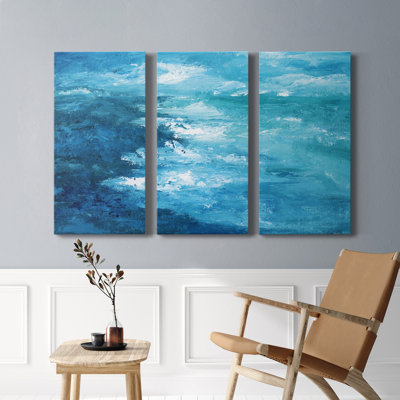 Crashing Waves I - 3 Piece Wrapped Canvas Print Set