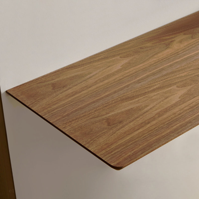 Console étroite avec design bouclé unique, Noyer