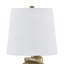 Lampe de table 20 po en résine dorée avec chapeau et costume et abat-jour en lin-780945432-780945433