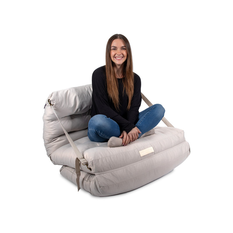 Big Joe Chameleon 4-in-1 Lounger, Soft Twill, Vanilla Latte Polyester