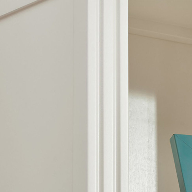 Swapnil, (4 Shelves) 68.9"H x 31.5"W x 12.2"D, Ivory