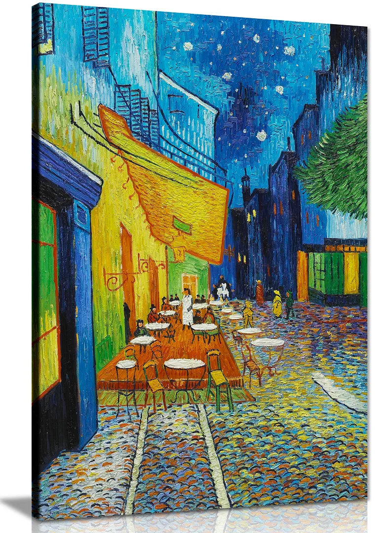 Vincent Van Gogh The Cafe Terrace On The Place Du Forum Canvas Wall Art Picture Print