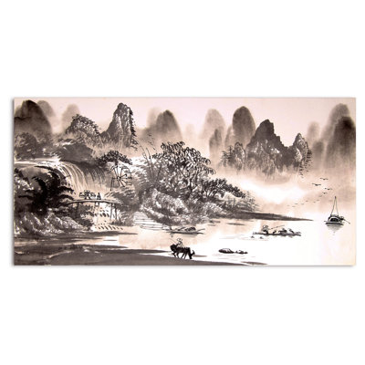 Encre de Chine, peinture sur toile IV - Peinture sur toile
