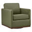 Fauteuil pivotant en cuir véritable Bobbi
