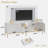Kruszewski 55" Fluted TV Stand for 60 Inch TV, Glossy Media Console with Wave Pattern Buffet Cabinet-1622895235
