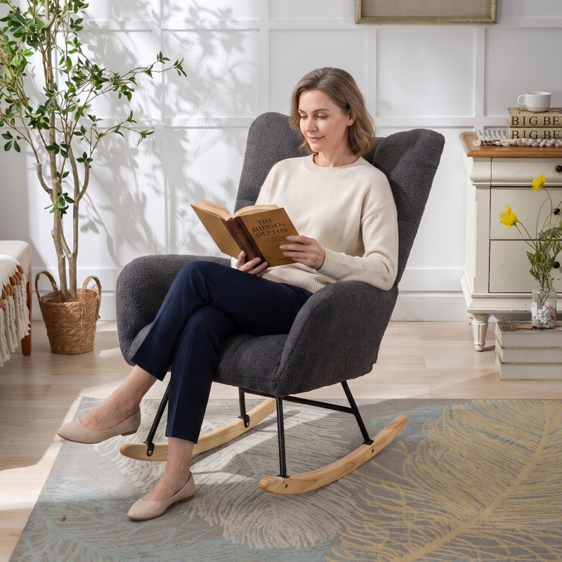Steel Rocking Chair, Gris