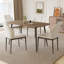 Ensemble de table de salle à manger rectangulaire 55,1 po, table de cuisine moderne, pieds en acier (1 table et 4 chaises)-2116252481-2116252487