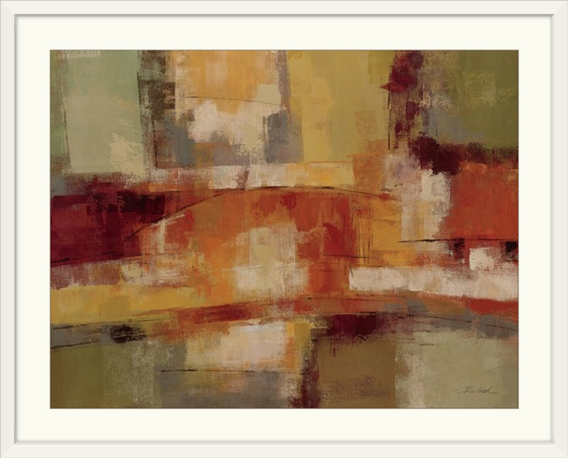 Reproduction d'art, "Summer Playground" par Aniessa, Cadre blanc, H 26 po x l 32 po x P 1 po
