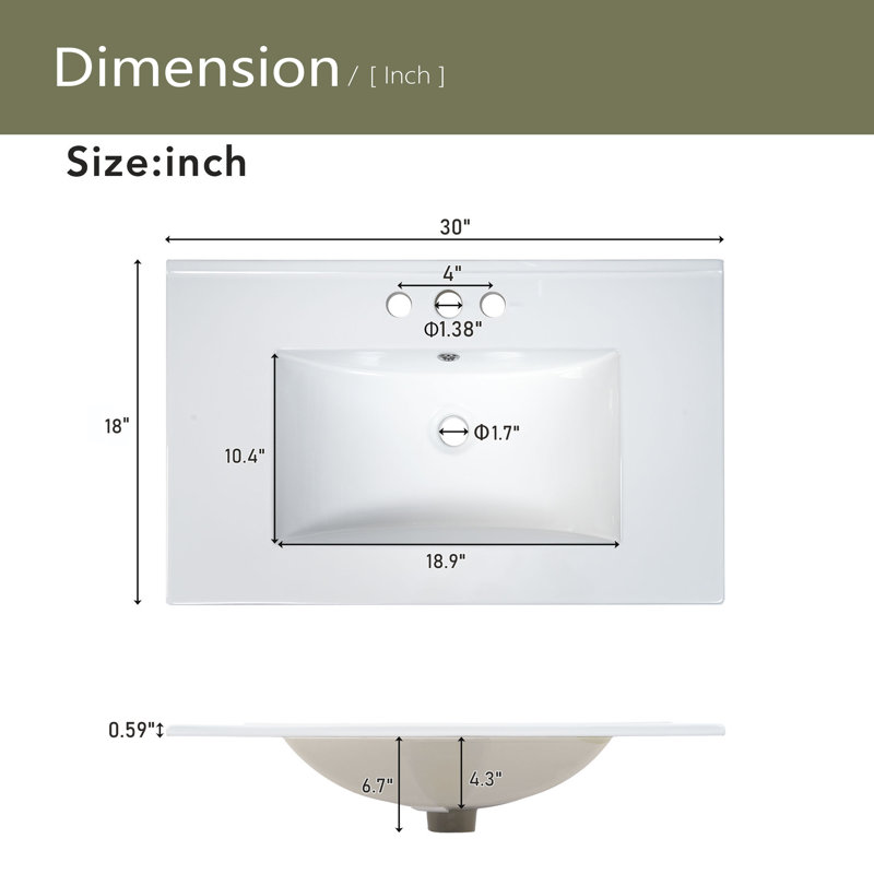 Ensemble de meuble-lavabo traditionnel 30 po, Gris
