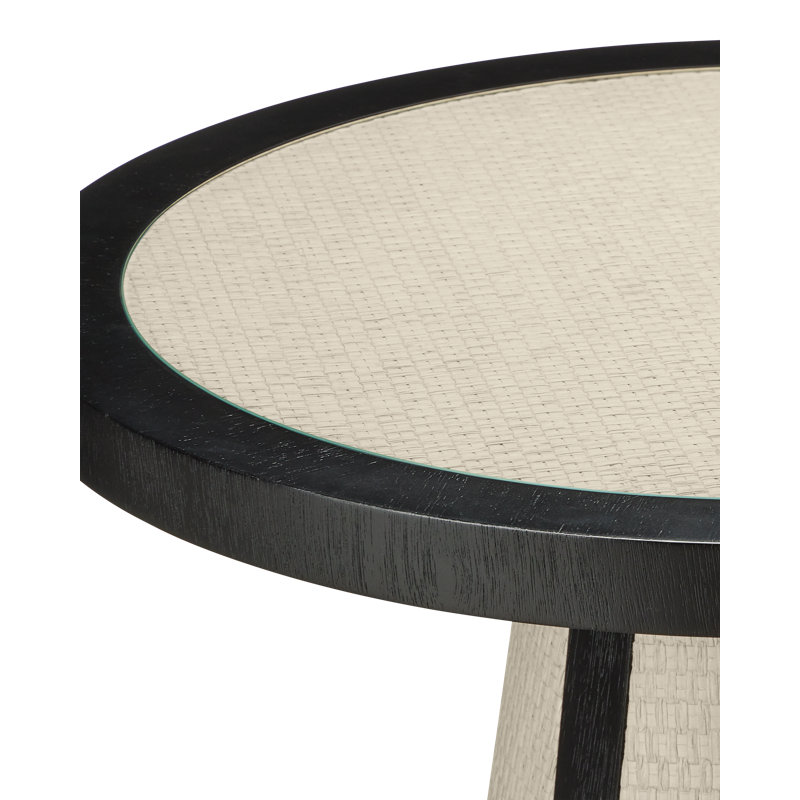 Deanna Raffia Entry Table, 24" H x 22" W x 22" D