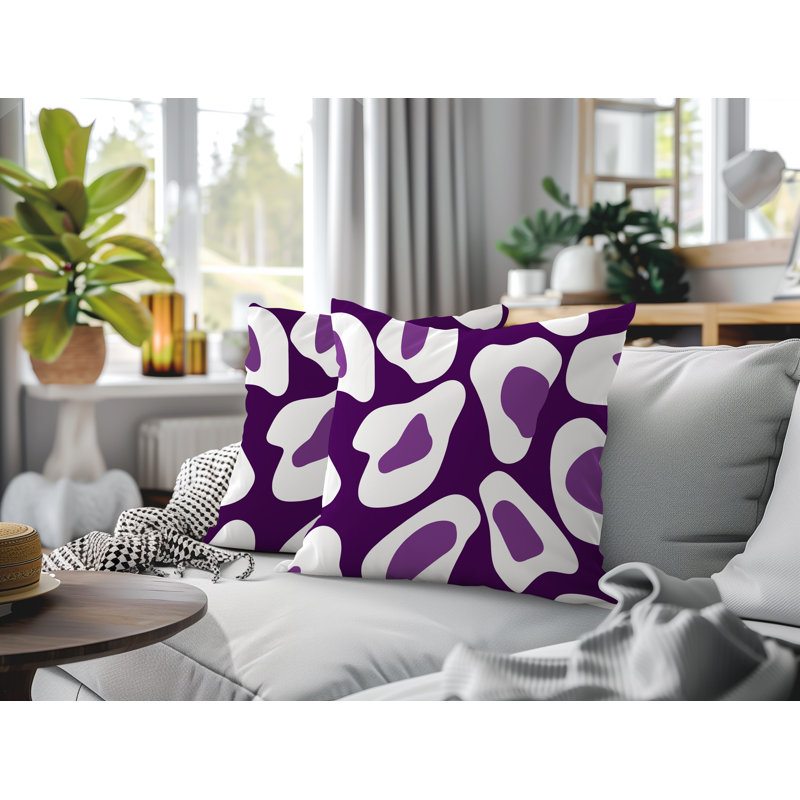 Oreiller réversible intérieur / extérieur Ziny, 16x16, Purple