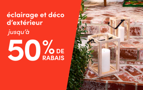 éclairage et déco d'extérieur en solde