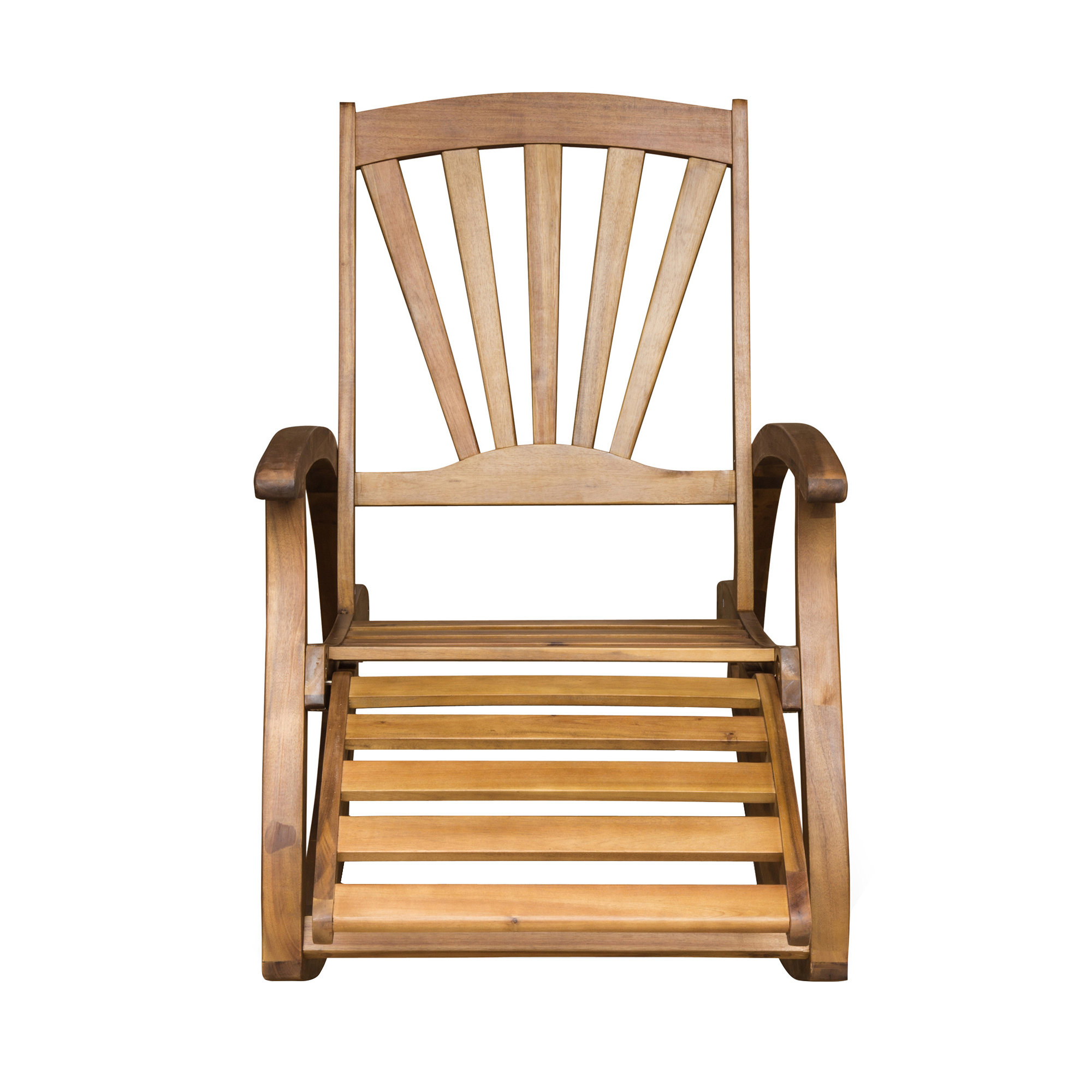 Red Barrel Studio® Rocking Chair Indoor, Weather-resistant Acacia Wood ...