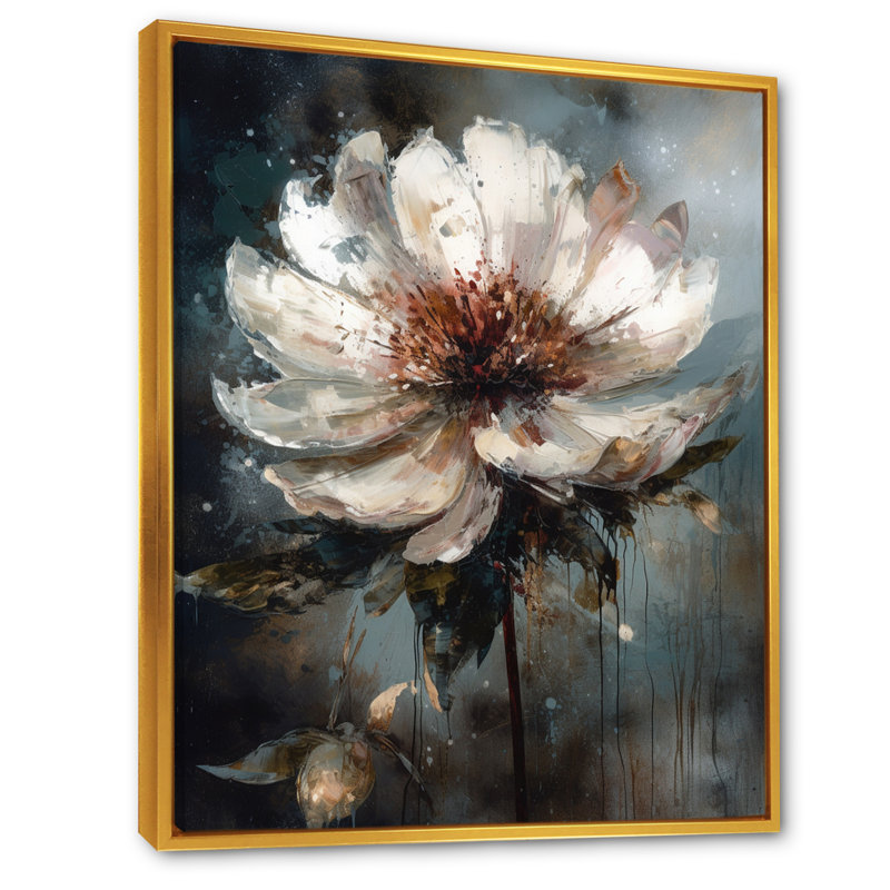 Rubetta Melody Of Daisy sur toile, H 32 po x l 24 po x P 1 po, Cadre flottant doré