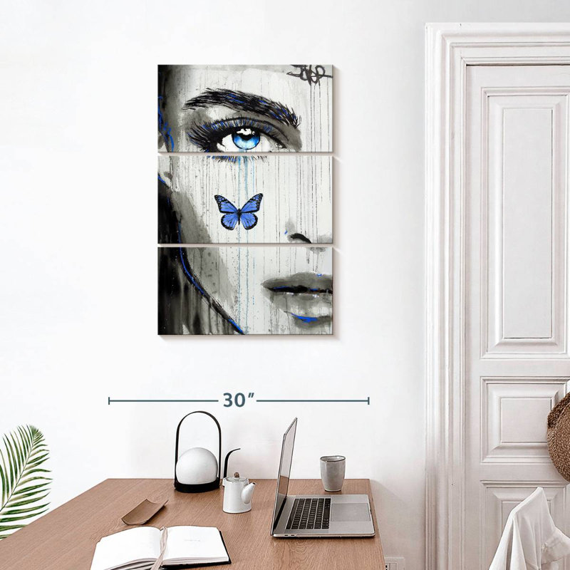 Karma bleu Leisha, H 32 po x l 20 po