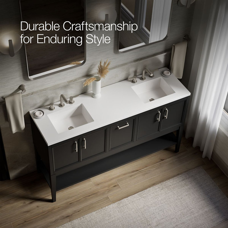 Winnow 60-In Bathroom Vanity Set, Slate Gray