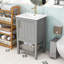 Meuble-lavabo en bois avec lavabo, support de rangement et tablette ouverte-2115906109