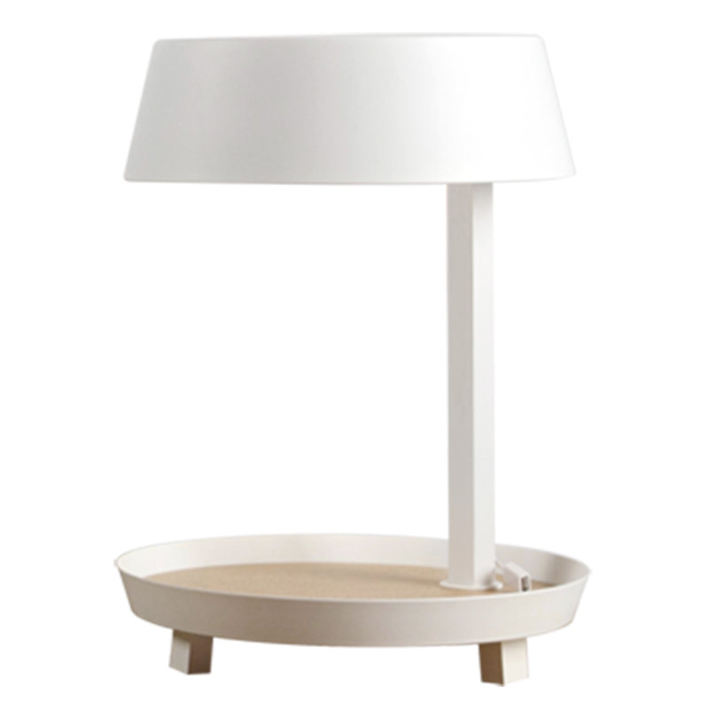 Carry USB 19.7" White Iron Rods Nautical Table Lamp