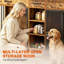 Grande cage pour chien en bois à double chenil avec tiroirs et tablettes de rangement, mobilier pour animaux multifonctionnel